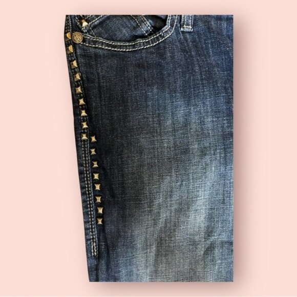 Rock‎ & Republic Kasandra Studded Boot Cut Stretch Medium Wash Denim Jeans Sz 12 - Picture 4 of 6
